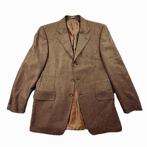 Mark Shale Arnold Brant Colombo 100% Cashmere Blazer 40R Brown Sport Coat